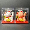 1 Pcs 2 Inch Mini Movable Claw Lucky Cat Ornament Solar Powered Cute Decor for Car Dashboard Living Room Desk Gift