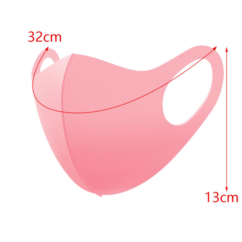 5PCS Classic Solid Color Face Masks Adult Breathable Washable Fabric Mask Fashion Print Masks Women Mouth Cover Cubrebocas