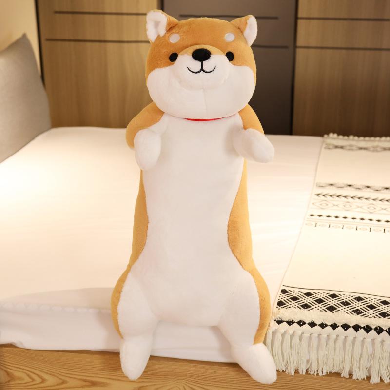 60-100cm Cartoon Standing Dog Plush Toys Soft Cotton Stuffed Pillow Cushion Animal Shiba Inu Husky Doll Baby Kids Birthday Gift
