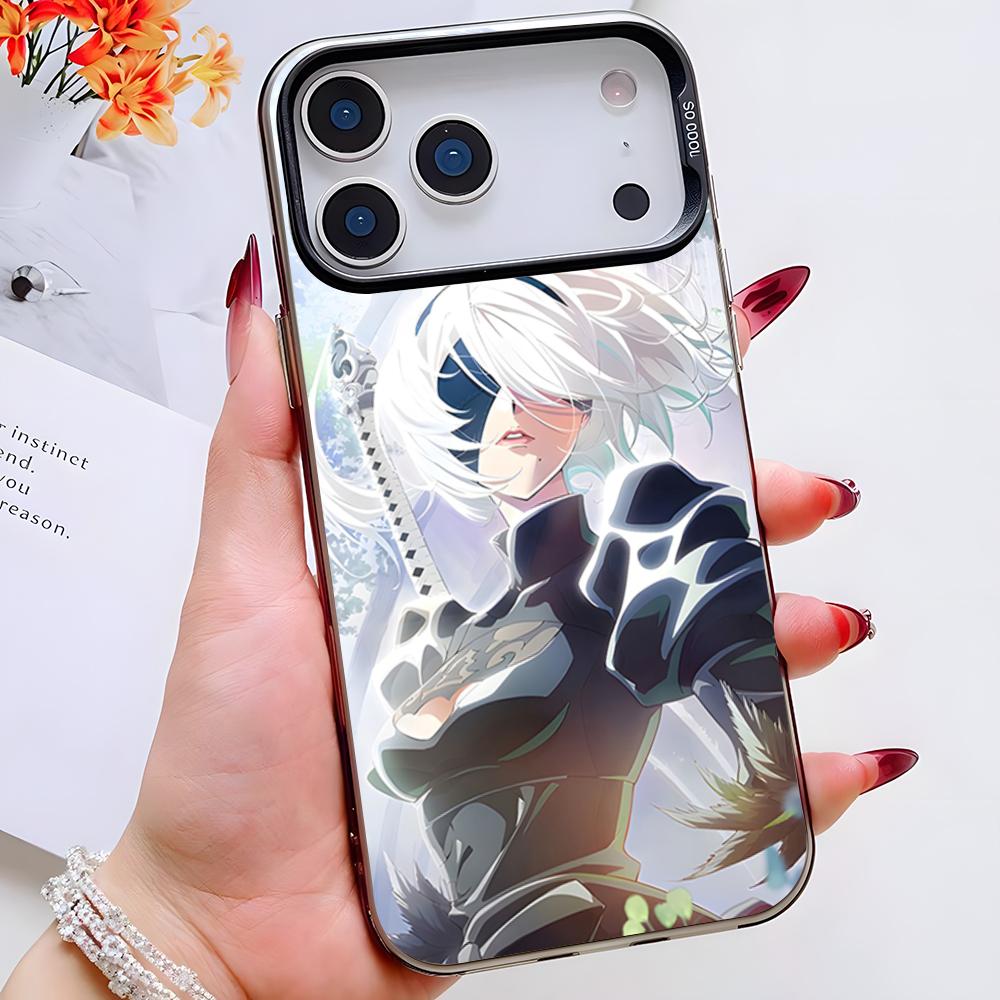 Nier Automata Game Phone Case For IPhone 17 Pro Max 16 Pro Max 15 14 13 11 12 Mini Xs X Xr 7 8 Plus Se Color Silver Cover