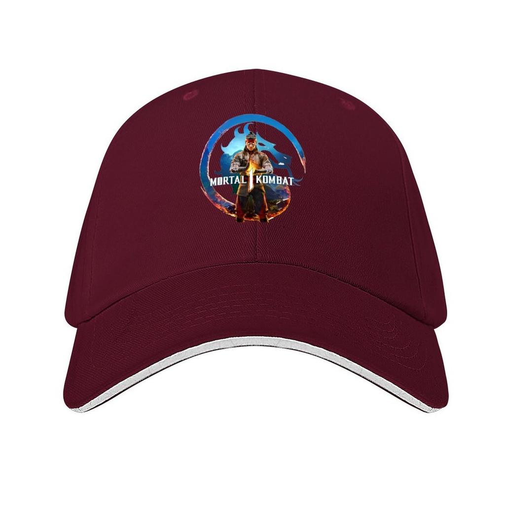 MK12 Mortal Kombat 1 Logo Baseball Cap Snap Back Hat Mens Big Size Hat Military Cap Man New Hat Women Mens