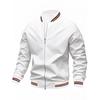 2025 Men's Spring/Autumn Casual Jacket - Exclusive European & American Solid Color Sportswear