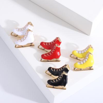 Popular Outdoor Sports Creative Drip Skates Brooch Holiday Gifts Popular Women'S Accessories