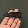 5Pcs Black White Polka Dot Leather Hair Clips Women'S Bangs Bb Clips Cool Sweet Girls Hair Accories Simple Clips