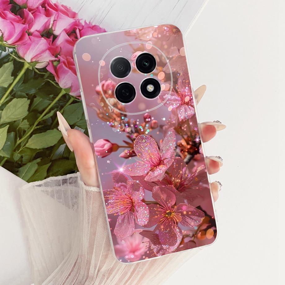 For Oppo A5 Pro A5X A5 4G 5G / Oppo K13x Global Phone Case Clear Soft TPU Bumper Cover Cat Cartoon Luxury Butterfly Flower Funda