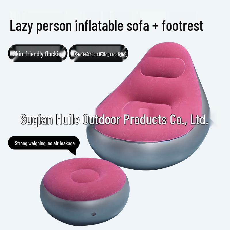 Inflatable Sofa with Footrest – Versatile Outdoor and Indoor Folding Chair for Leisure and Camping