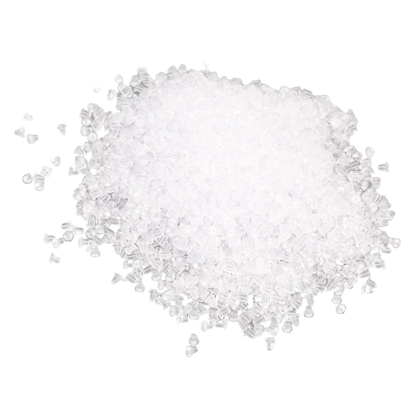 

8000 шт. Заглушки для серег 4 мм Прозрачные Гибкие Прочные Резиновые Широко используемые Прозрачные Заглушки для серег для