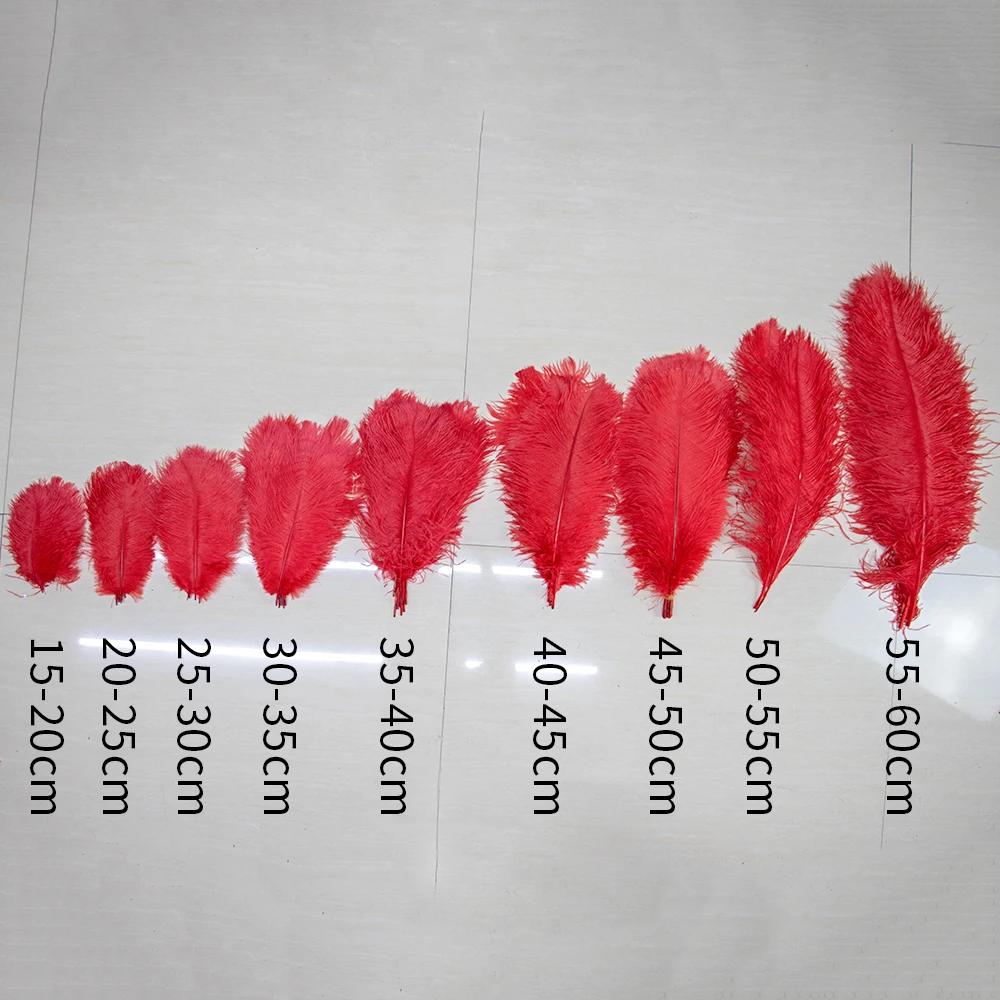 10PCS Big Ostrich Feathers 15-60cm for DIY Craft Wedding Table Center Decor Ostrich Plumas Carnival Party Stage Accessories Bulk
