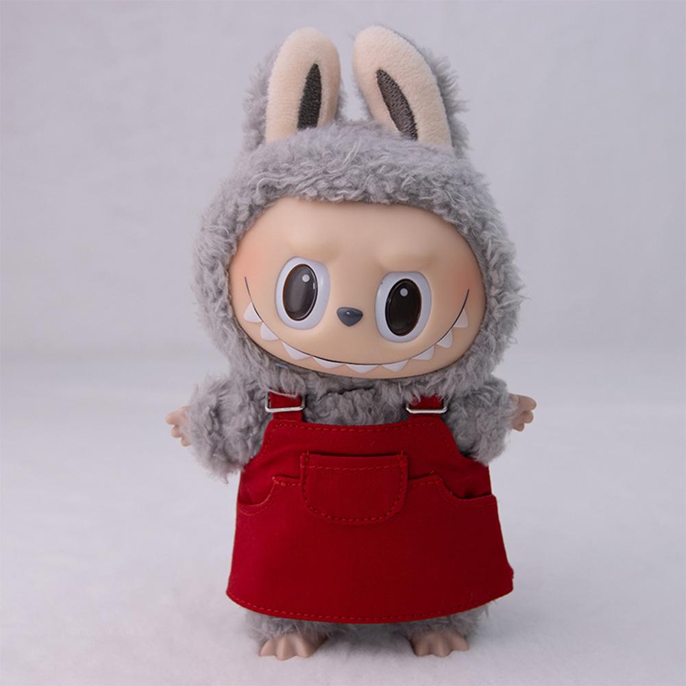 For 17cm Labubu Doll Clothes Fashion Clothes Shoulder Strap Skirt Doll Clothes Color Match Shorts Dolls Accessories Cute Decoration Little Clothes