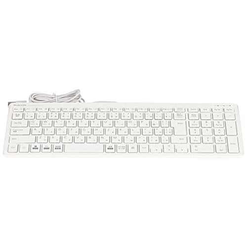 Elecom Keyboard Wired Pantograph Compact Keyboard White TK-FCP097WH