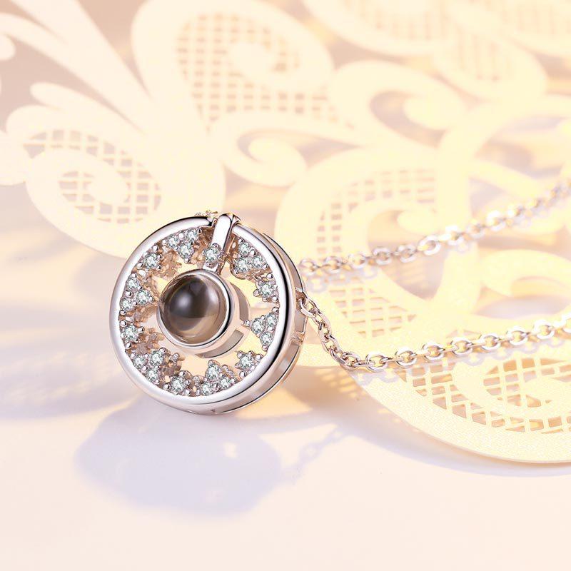 

Взгляд на ожерелье 10 000 лет, женская нишевая креативная личность, дизайн высокого класса, кулон, инкрустированный бриллиантами, подарок для девушки