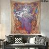 The Last Unicorn Wall Tapestry Aesthetic Wall Hanging Printed Fabric Blanket Decorative Tapestries for Bedroom Living Room Home Decor