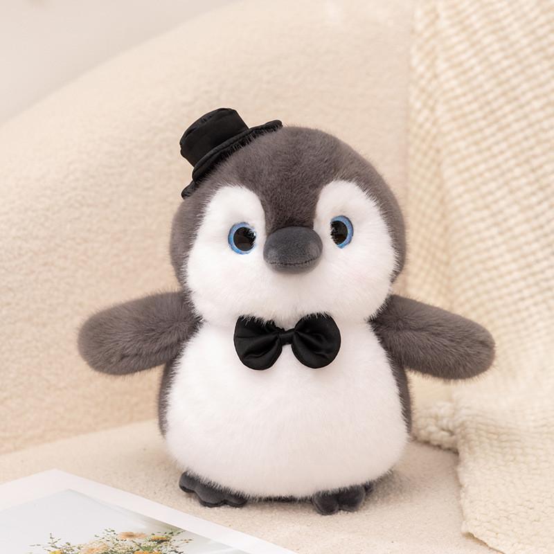 Penguin Plush Toy With Bowtie For Kids Cute Animal Stuffed Doll Gift For Children
