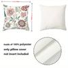 Floral Patterned Throw Pillows For Home Decoration Polyester Pillowcase, Sofa Decorative Cushion Cov Headboard Pillow
