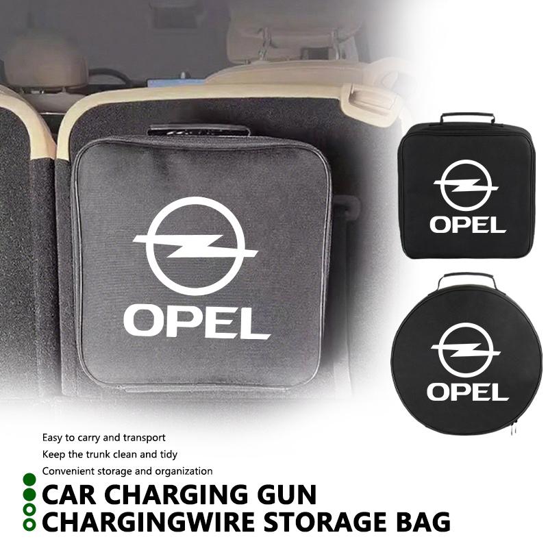 Car Jumper Cable Bag EV Charger Oxford Rechargeable Guns Storage For Opel Meriva Mokka Grandland Vectra Zafira Vivaro Antara BX8