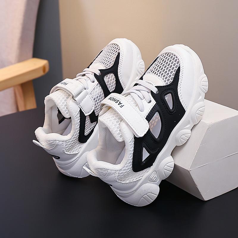 

Summer Breathable Hollow Mesh Kids Sports Sandals Running Shoes for Boys Girls size 27 белый