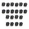 20Pcs 12V Round Rocker Switch LED Light 3 Pin 2 Level Toggle SPST Blue Green Yellow Red KCD1