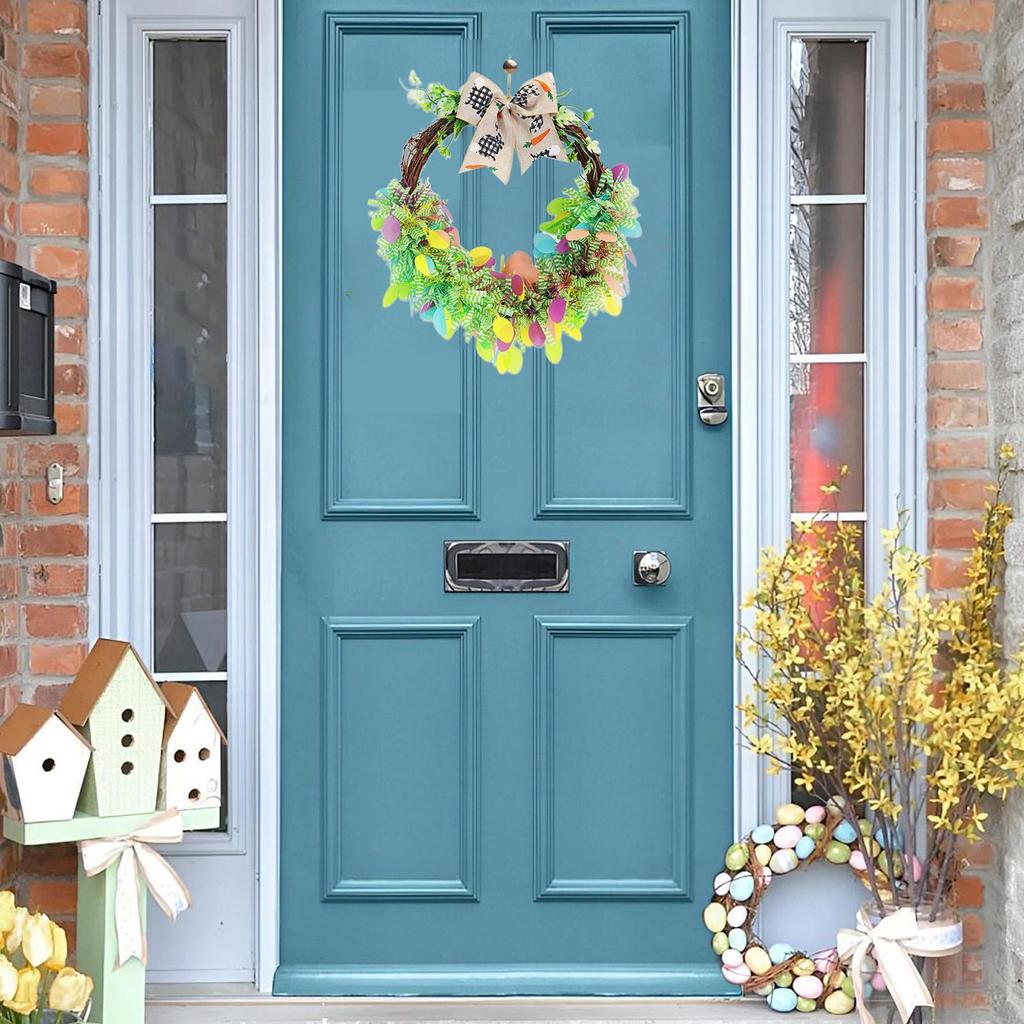Easter Wreath Artificial Colorful Spring Decor Outdoor Easter Wreath Spring Decor For Indoor Outdoor Living Room Bedroom Window