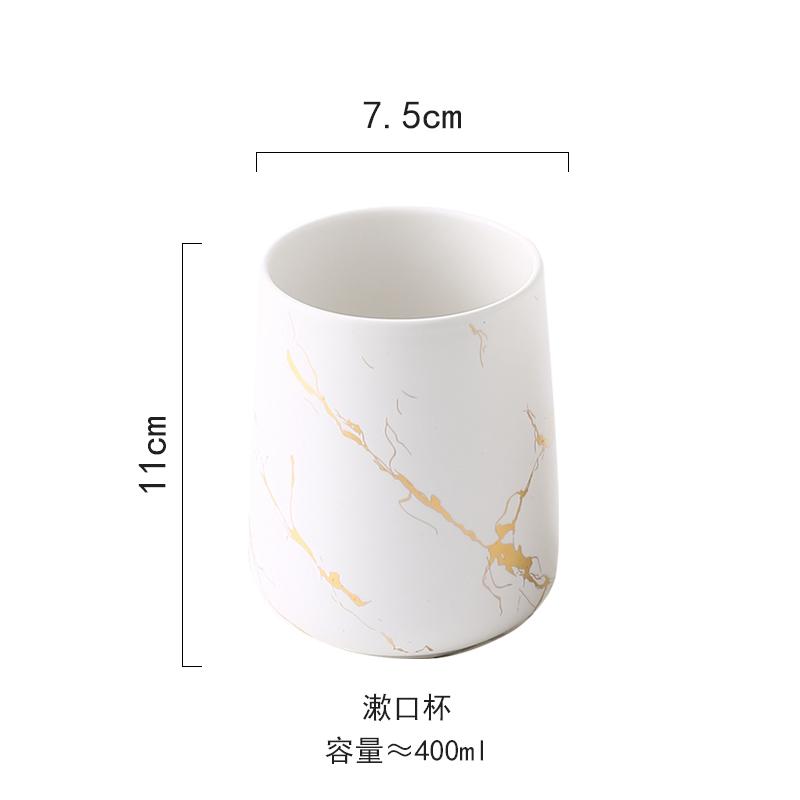 Matte Gold Ceramics Bathroom Set Decor Soap Dispenser Toothbrush Holder cup Soap Dish tray Mouthwash Cup bathroom Washing Set
