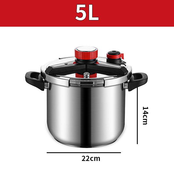 

5/7L Stainless Steel Pressure Cooker with Glass Lid Explosion Proof Energy-Saving Safety Pressure Cooker Gas Induction Cooker