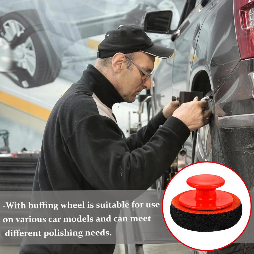 Car Polishing Waxing Sponge Brush Wheel Tire Paint Cleaning Applicator Pad Soft Foam Round Shaped Truck Motor Auto Detail Tool