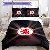 Middlesbrough FC Printed 3PCS Bedding Set Breathable Duvet Cover with Pillowcases Decorative Bed Linen for Bedroom Home