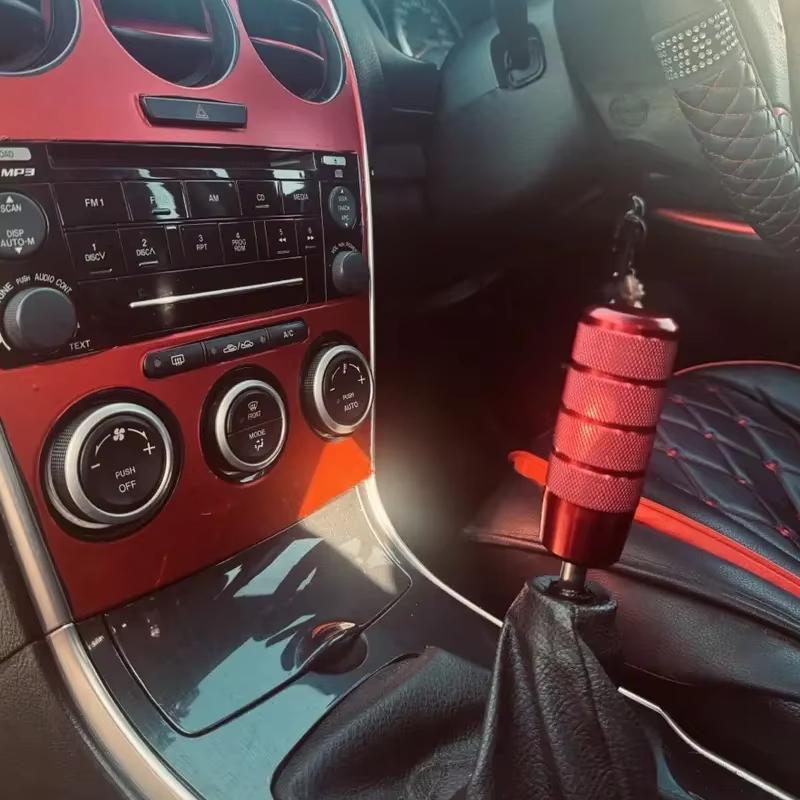 1 Set Manual Transmission Aluminum Knurled Shifter Lever Knob Shifter Lever Knob Auto Accessories 95Mm Non-Slip Gear Shift Knob