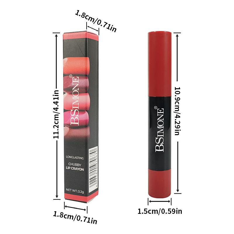 Matte Lippenstift Antihaft-Cup Wasserdicht Langlebig Hook Line Glatter Samt Lippenstift Bleistift