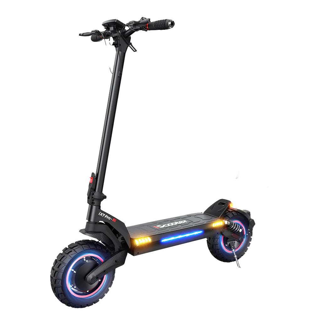 iScooter iX7 Pro Electric Scooter 2*1000W Motor, 48V 17.5Ah Battery, 60KM Max Range, 10 Inch Tire Off-road E-Scooter