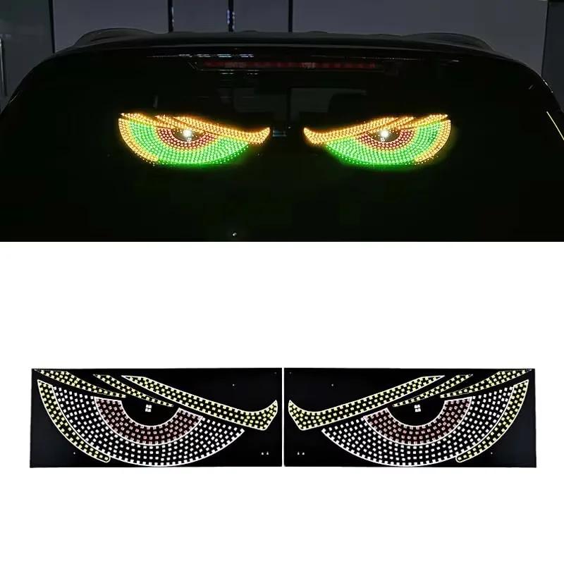 

2PCS USB Dynamic Eyes Light for Car Truck Windshield Sign LED Display Screen Animated Blinking Demon Devil Eyes Light