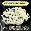 50 Pieces Door Trim Panel Retainer Clips Compatible with GMC Yukon Chevy Blazer Silverado Nylon Push-in Rivet Fasteners for Trim Molding GM 363137