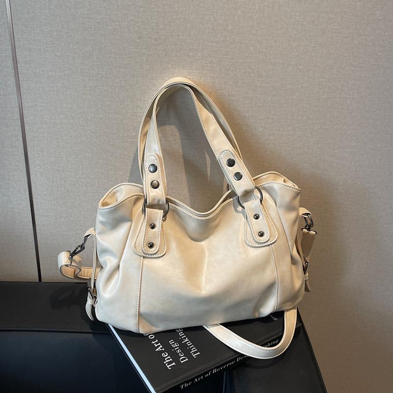 Retro bag women's large-capacity new versatile casual messenger bag single shoulder underarm commuter tote bag