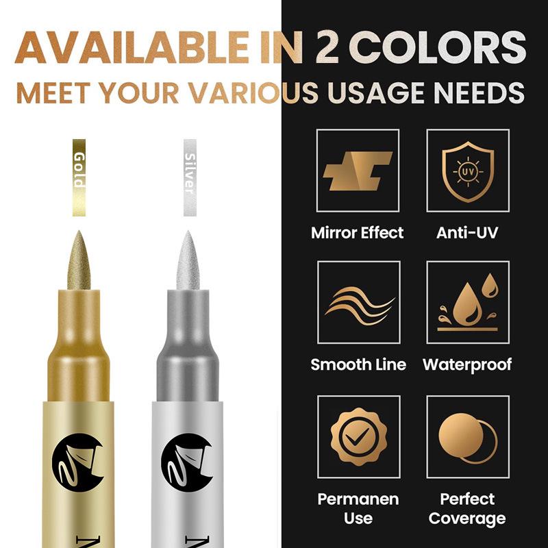 Soft Tip Metallic Highlighter & Signature Pen for Cards and Painting