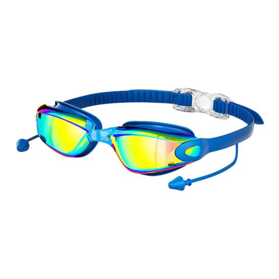 Gafas de Natación para Adultos con Tapones para los Oídos Impermeables Sin Fugas Antivaho Protección UV Lente Transparente Hombres Mujeres Gafas de Silicona Equipo de Buceo Snorkel