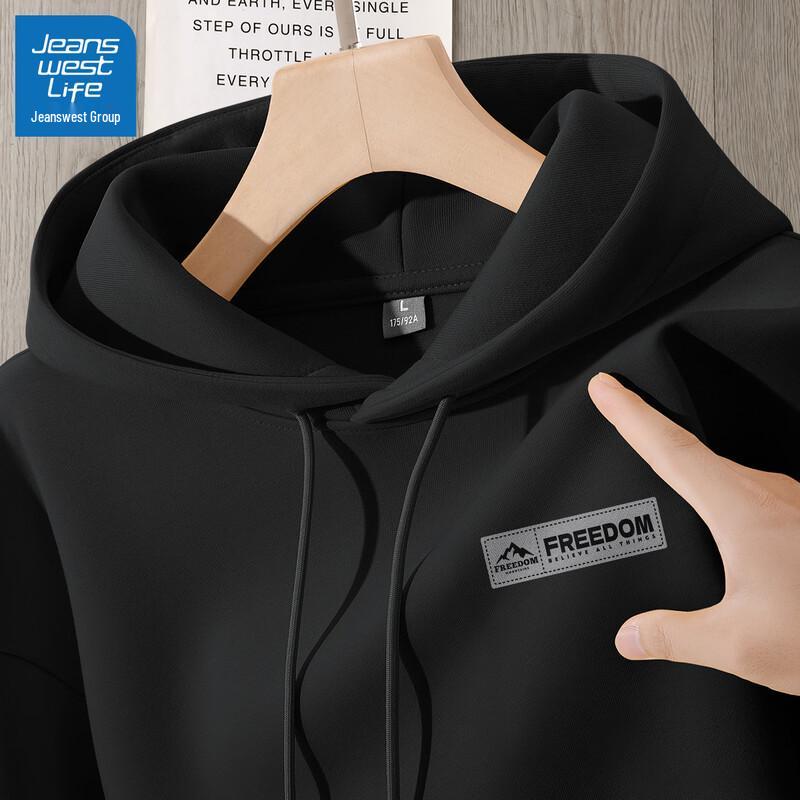 JEANSWEST LIFE Men's 2025 Loose Fit Hooded Sweatshirt