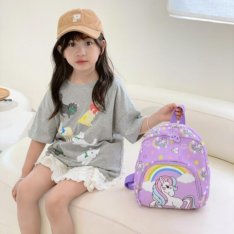 Adorable Unicorn Music Themed Kids Backpack Breathable Nylon Perfect For School