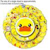 Random Style Yellow Duck Cartoon Stickers Waterproof Anti-fade Decals DIY Decor for Phone Luggage Scooter Daily Use