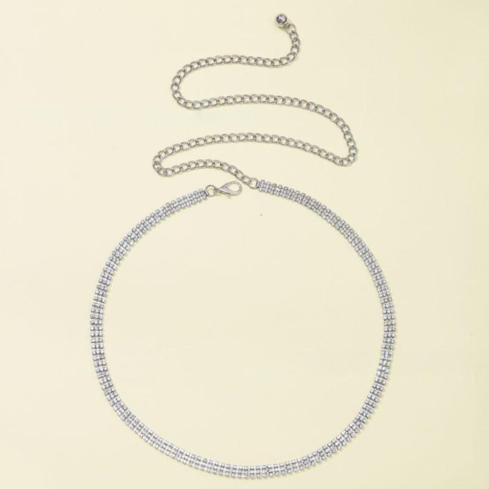 Adjustable Summer Belt Lightweight Elegant Waist Chain Rhinestone Waist Chain  Women's Accessories