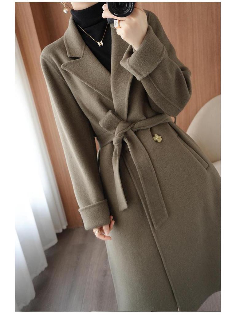 Elegant Mid-Length Women's Wool Coat - Autumn/Winter 2025 Collection