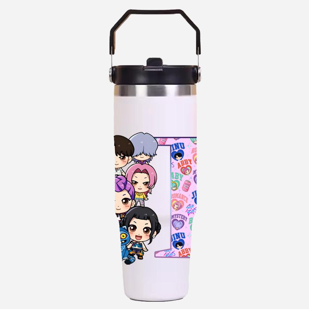 30Oz Anime K-Pop Demon Hunters Stainless Steel Vacuum Cup Hot Cold 6-12 Hours Retention Eco Friendly Bpa Free Largeautomotive Holder Flask Kid Gift