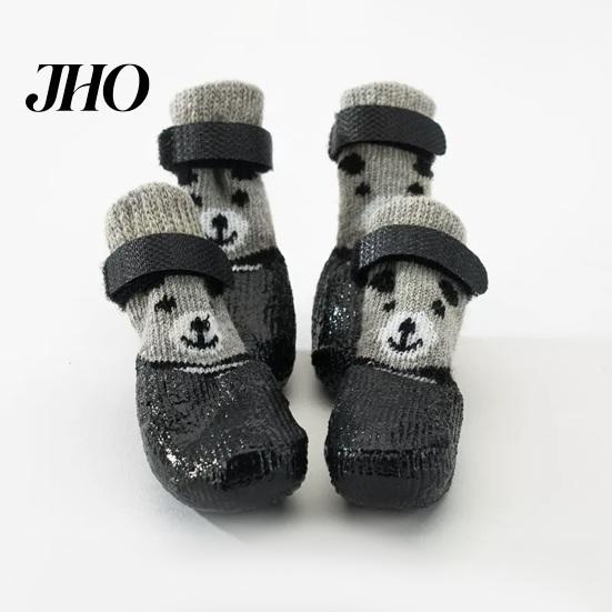 Waterproof Dog Boots 4Pcs Shoes Pet for Winter Snow Walking Secure Fit Paw Covers Anti-Slip Protectors Small Medium Large