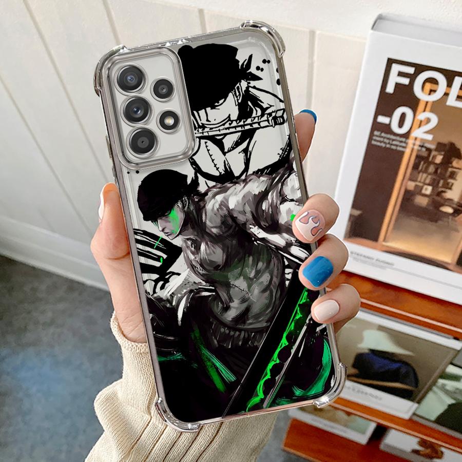 Anime Ones Pieces Zoro Case for Samsung Galaxy A52 A13 A24 A55 A14 A26 A53 A21s A56 A34 A23 A25 A36 A35 A15 A16 A51 A54 A33 Soft