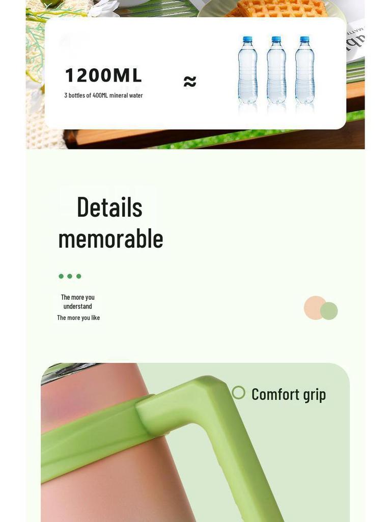 Big Mac Ice King Stainless Steel Insulated Coffee Cup, Large Capacity Summer Straw Cup