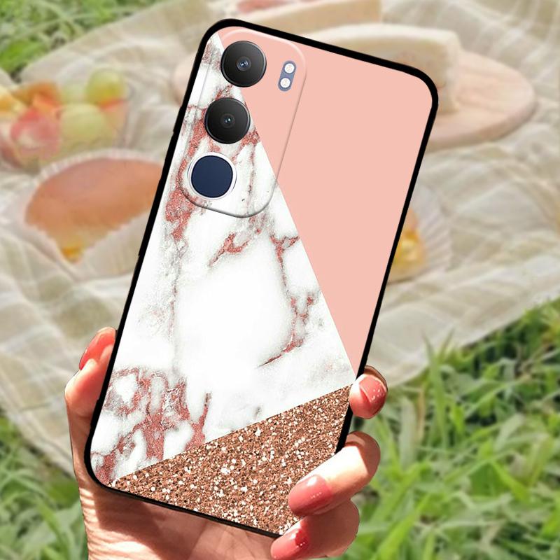 For Vivo Y19s Case V2419 New Fashion Color Painted Silicone Phone Cover For VIVO Y19S 4G Shockproof Protective Coque Bumper