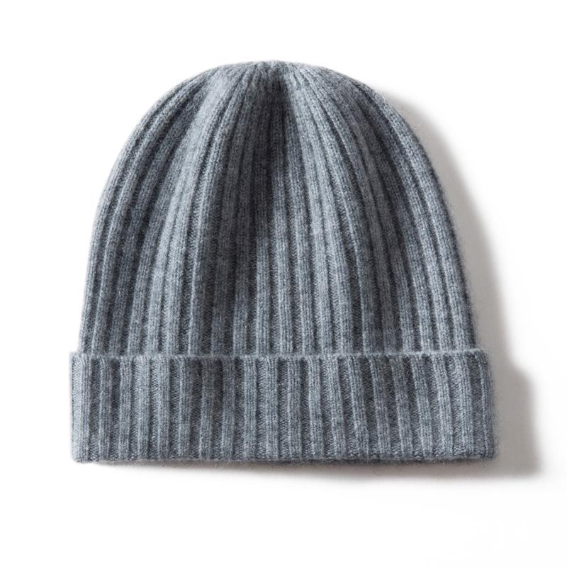 Treasure Series Cashmere Beanie: Unisex Thick Knit Wool Hat with Baby Yarn