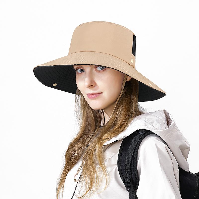 Summer Anti-Splashing Large Eave Sunshade Hat Outdoor Foldable Breathable Fisherman Hat