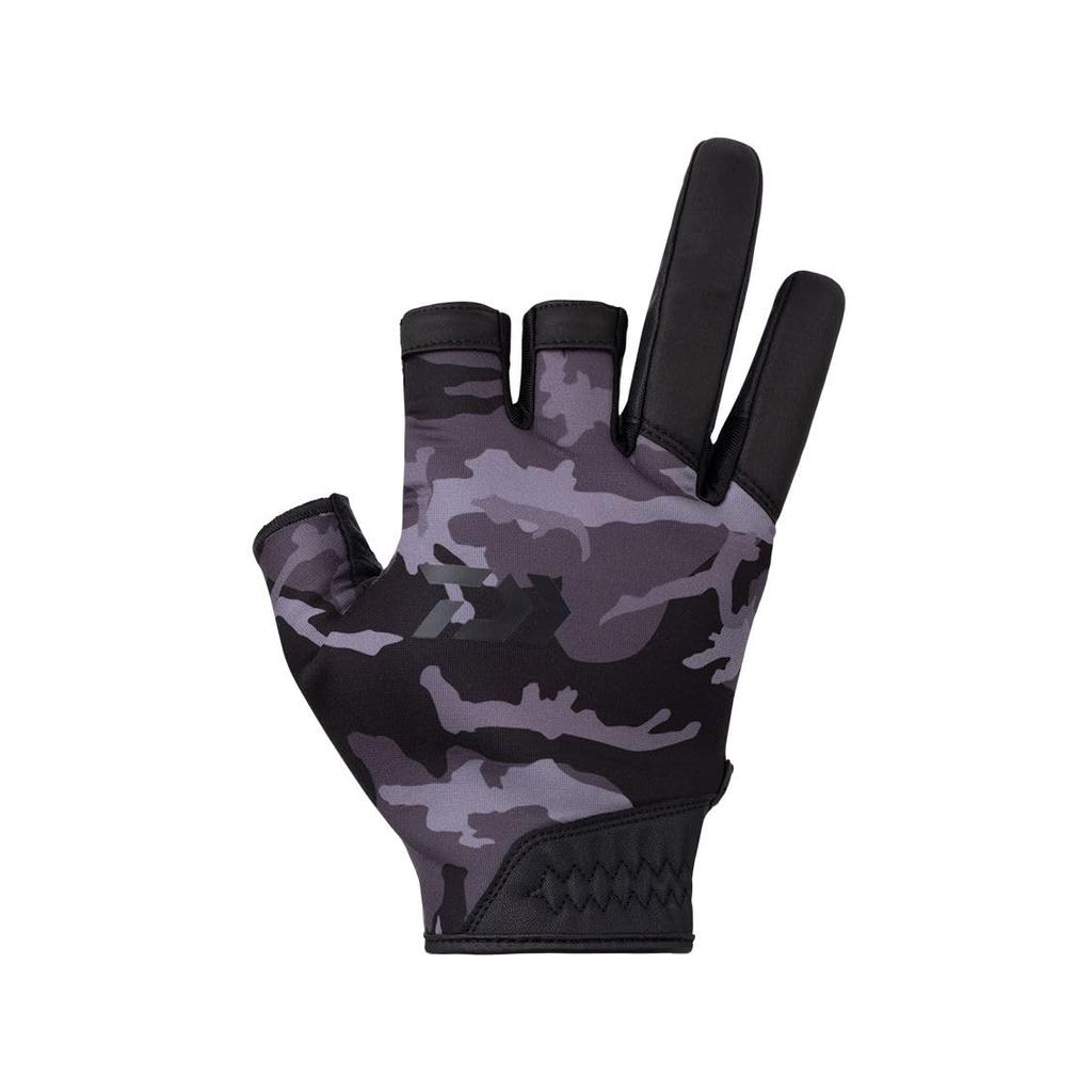 Daiwa (DAIWA) Cold Weather Game Gloves, 3-Piece Cut, DG-6523W, Black Camo, Size M, Fishing