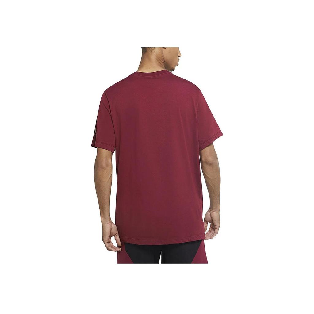 Jordan Wordmark Paris Saint-Germain Round Neck Letter Print Short Sleeve T-Shirt Men Tops Bordeaux CK9786-610