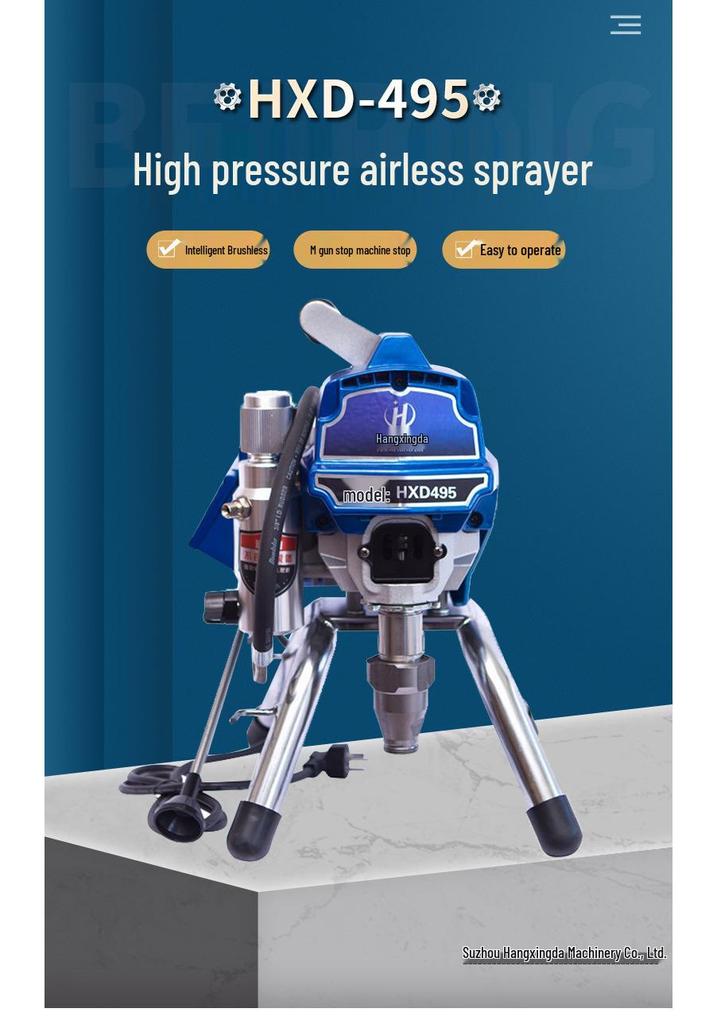 595 Electric High-Pressure Airless Paint Sprayer for Latex Coating