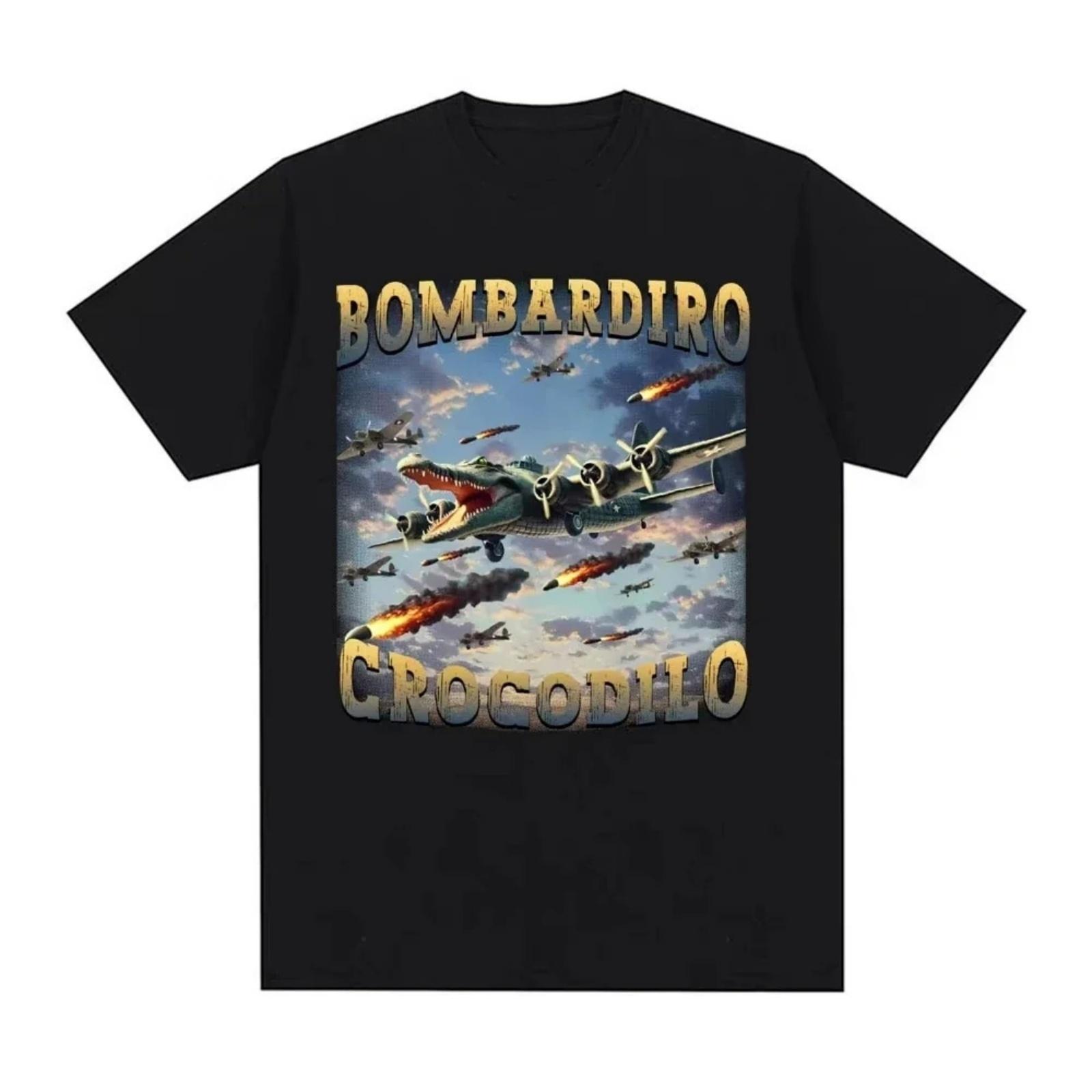 

Bombardiro Crocodilo Funny Meme T-shirts for Men Fashion Gothic Oversized T Shirt Unisex Casual 100% Cotton Short Sleeve T-shirt XXXXXL різнокольоровий